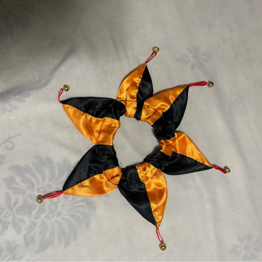 Black and Orange Jester Collar for Dogs - Picture 3 of 3